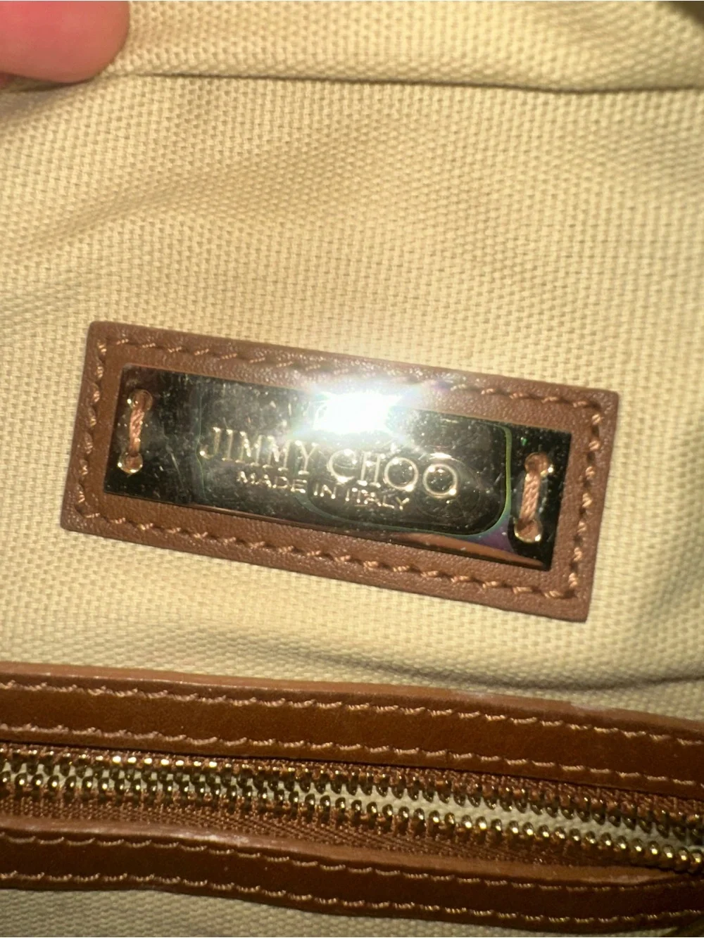 JIMMY CHOO AUTHENTIC Brown & Teal Green Python snake and Leather Bowler Bag